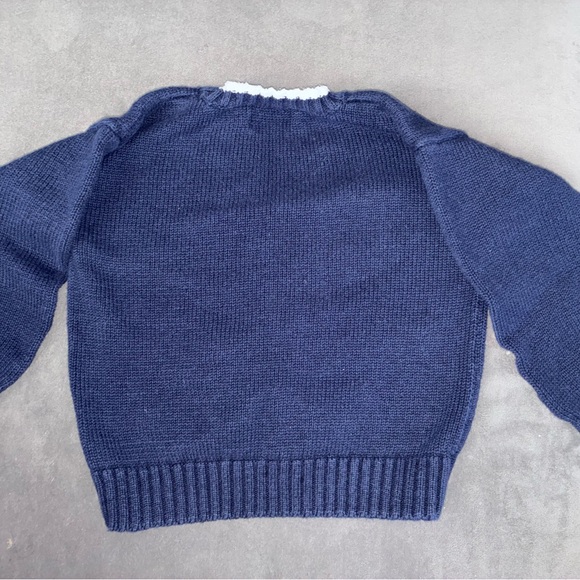 Vintage Kitestrings Kids' Navy Golf-Themed Cardigan Sweater - Picture 3 of 3